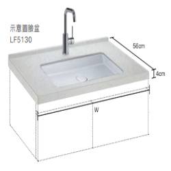 下嵌型浴櫃檯面 (90cm) EG-1001/1004/1006/1009-LF5130