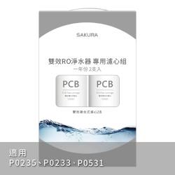 雙效RO淨水器專用濾心2支入(一年份) F2192